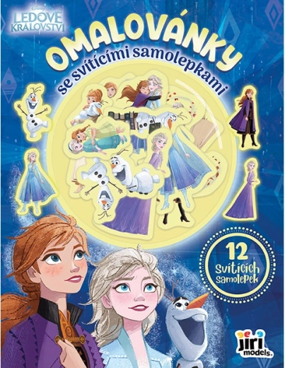 Omalovánky se svítícími samolepkami Ledové království