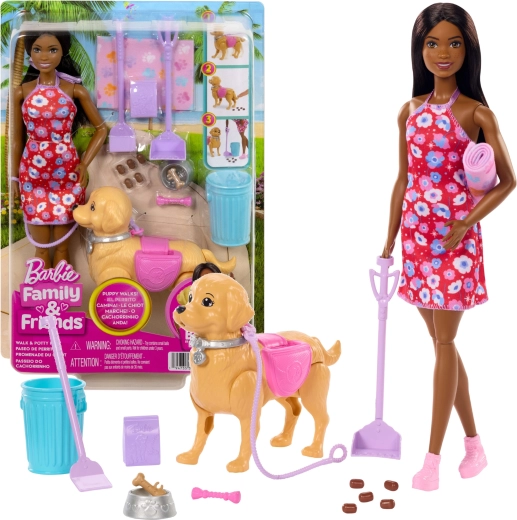 Barbie Brooklyn sada na venčení se štěňátkem a doplňky
