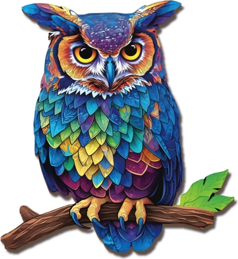 2Kids Toys dřevěné puzzle sova - 1 kus
