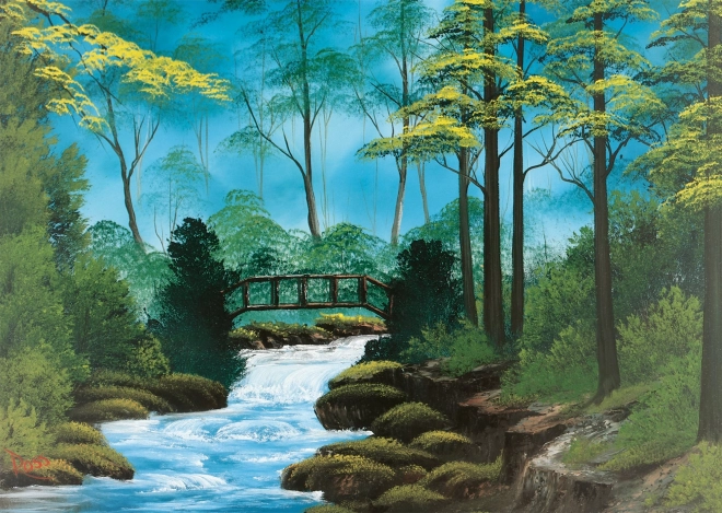 Puzzle Bob Ross: Osamělý most 1000 dílků