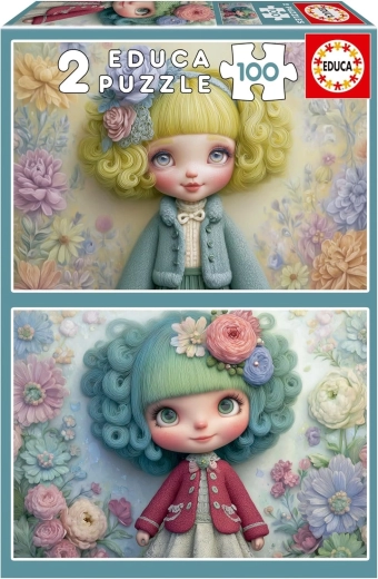 Educa puzzle Květinové slečny 2×100 dílků