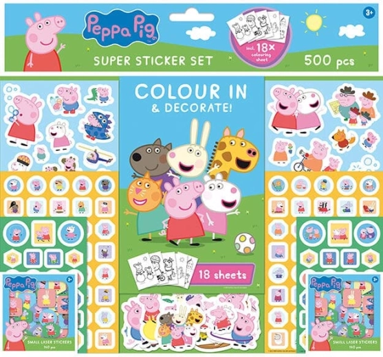 Samolepkový set Prasátko Peppa (500 ks)