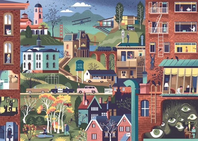 Puzzle Movie Masters: filmy Alfreda Hitchcocka 1000 dílků