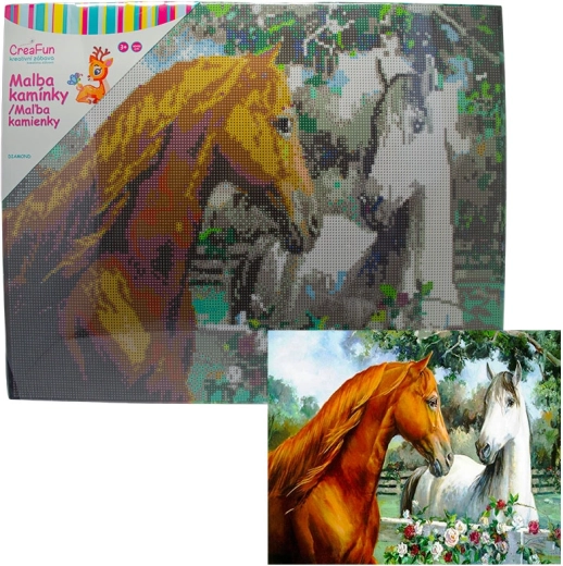 Diamantové malování koně 40 × 50 cm