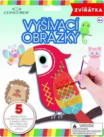 Vyšívací obrázky CONCORDE zvířátka – sada pro děti