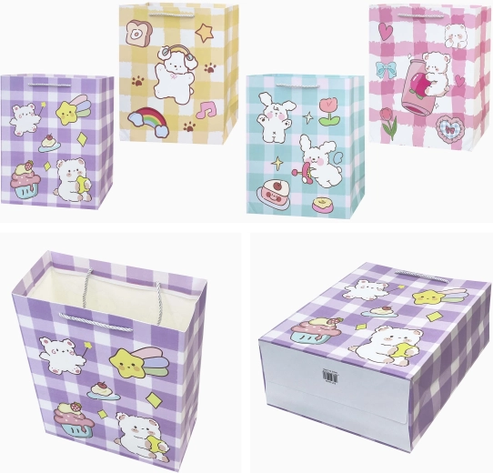 Papírová dárková taška s kreslenou postavičkou 32 × 26 × 12 cm