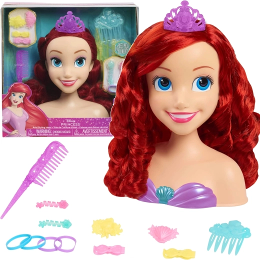 Disney Ariel česací hlava pro úpravu vlasů s doplňky