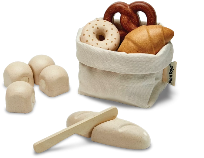 Dřevěná sada pečiva PlanToys