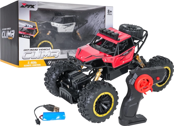 Climb Power rc crawler 4x4 1:18 červený
