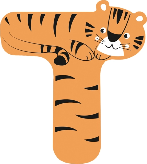 Dřevěné písmeno T s tygrem small foot