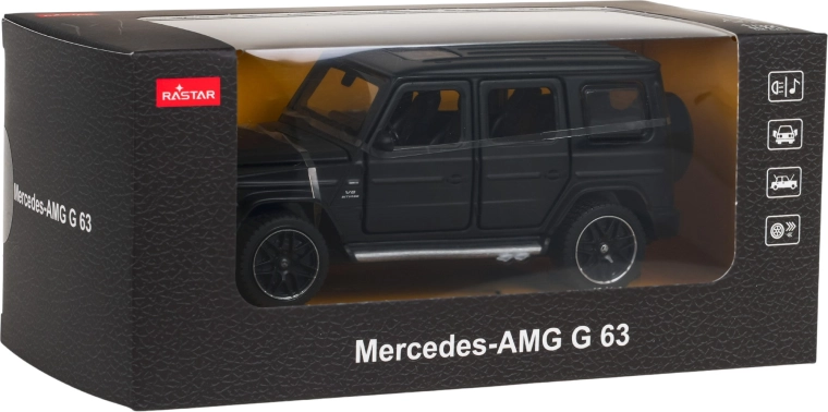 Kovový model 1:32 MERCEDES-AMG G 63 s funkcemi, černý – RASTAR