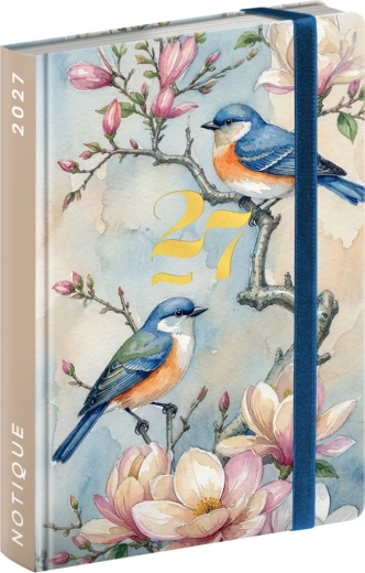 Notique týdenní diář do kabelky ptáčci 2027 (9,8 × 14,5 cm)