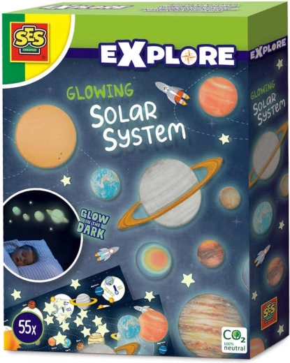 SES Creative svítící dekorace planet a hvězd