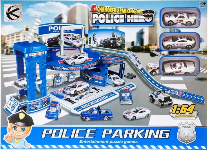 Policejní parkoviště se 3 autíčky
