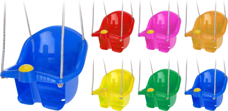 Dětská závěsná houpačka s lanem – mix barev