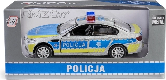 Model policejního vozu BMW M5 1:32 s funkcí pull-back