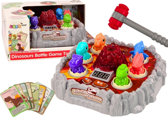 Hra Zručnosti Dinozaury s Kouřícím Vulkánem, Světly a Zvuky