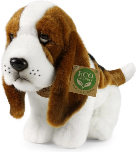 Plyšový sedící baset 32 cm Eco-Friendly