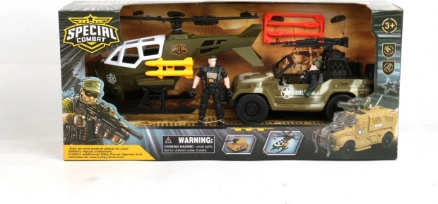 Vojenská sada vozidla a helikoptéry