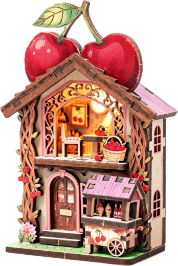 2Kids Toys 3D dřevěná skládačka magnet třešňová chaloupka