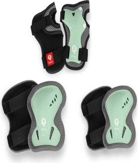 QPLAY dětské chrániče jade green, velikost s (3–5 let)