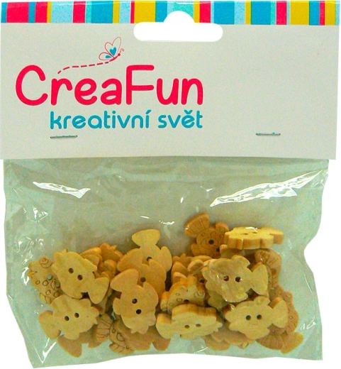 Dřevěné rybičky pro tvoření a hry, 30 ks (14 × 20 mm)