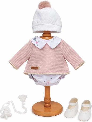 Obleček s doplňky pro panenku miminko Guca 42–46 cm