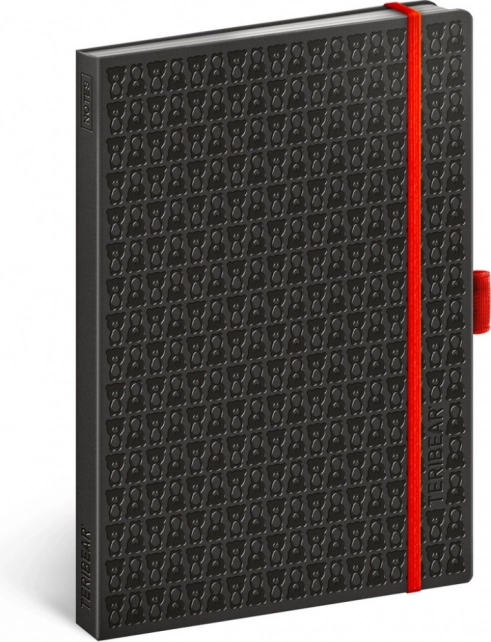 NOTIQUE linkovaný notes TERIBEAR A5, černý, 15 × 21 cm
