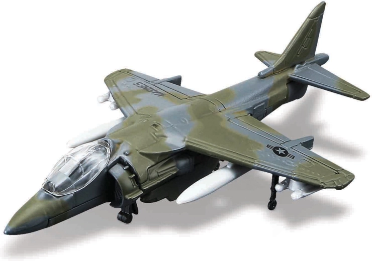 Maisto Fresh Metal Tailwinds AV-8B Harrier II tmavě šedé letadlo