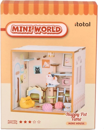i-Total Miniaturní pokoj pro mazlíčky k sestavení