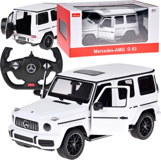Rastar Mercedes‑AMG G 63 1:14 RC auto s dálkovým ovládáním a světly – Bílá