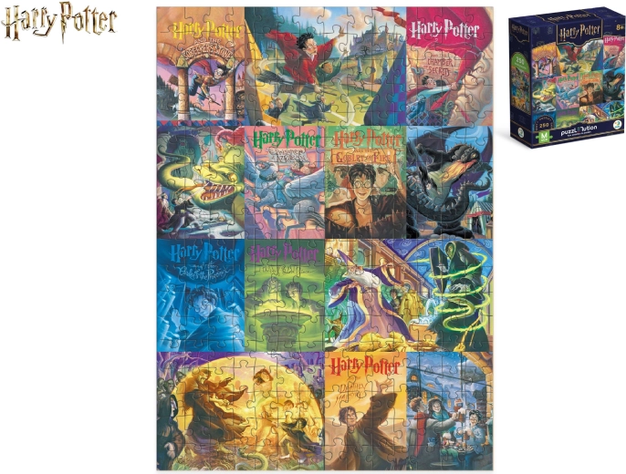 Harry Potter puzzle – koláž přebalů knih (250 dílků)