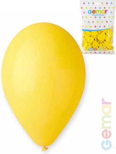 Gemar pastelový nafukovací balónek žlutý 26 cm - 1 kus