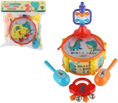 Sada hudebních nástrojů pro děti s dinosaury