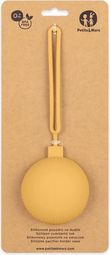 Silikonové pouzdro na dudlík PETITE&MARS Intense Ochre