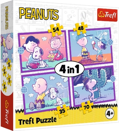 Trefl puzzle Peanuts se Snoopym 4 v 1