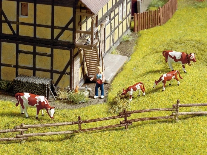 Noch sada dřevěného plotu 100 cm (H0)
