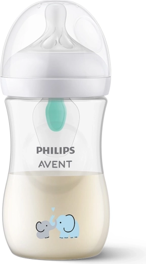 Dětská láhev Philips Avent Natural Response s ventilem AirFree 260 ml, 1m+, motiv slon