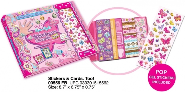 Sada nálepek a karet Motýli