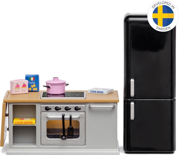 Lundby kuchyňský nábytek do domečku pro panenky s lednicí