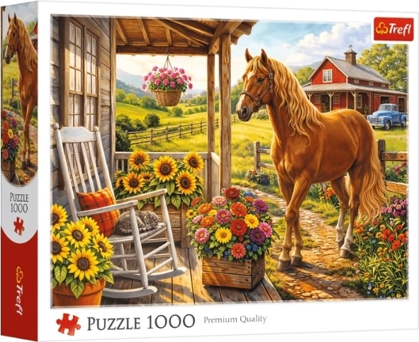 Puzzle kůň na farmě 1000 dílků