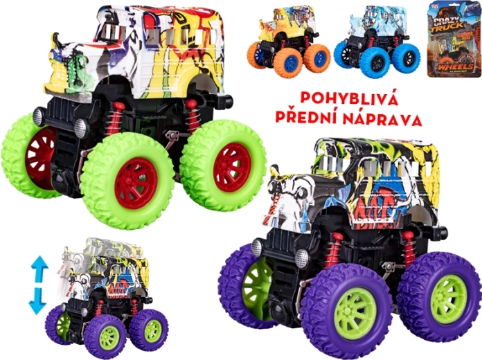 Crazy Truck autobus na setrvačník 9 cm