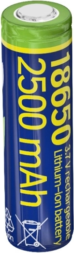 Li-ion akumulátor 18650 3,7 V 2500 mAh (10C) s plochými póly