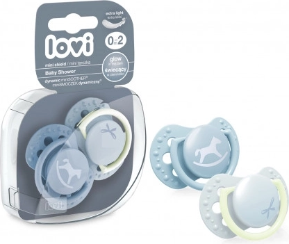 LOVI mini dudlík Baby Shower 0-2m, 2 ks pro chlapce