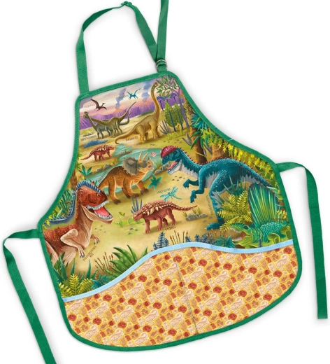 Dětská zástěra na výtvarnou výchovu dinosauři 50 × 55 cm - 1 kus