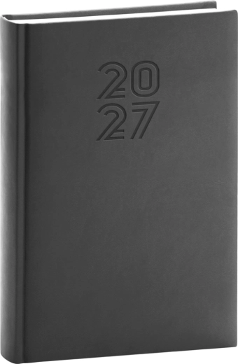 Notique denní diář Aprint 2027 černý 15 × 21 cm