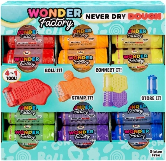 Wonder Factory nikdy nevysychající modelína – samostatné kelímky