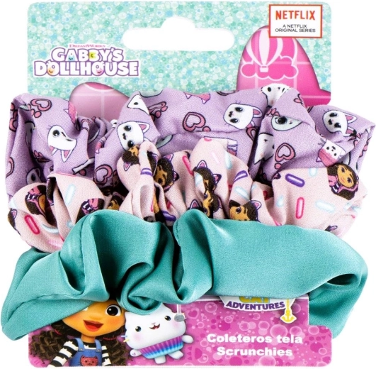 Sada gumiček do vlasů Gabby's Dollhouse (Gábinin kouzelný domek) 3 ks