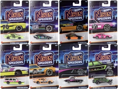 Hot Wheels neonová kolekce – tematický angličák 1:64