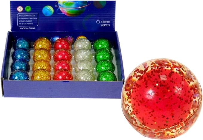 Svítící třpytivý míček 4 cm